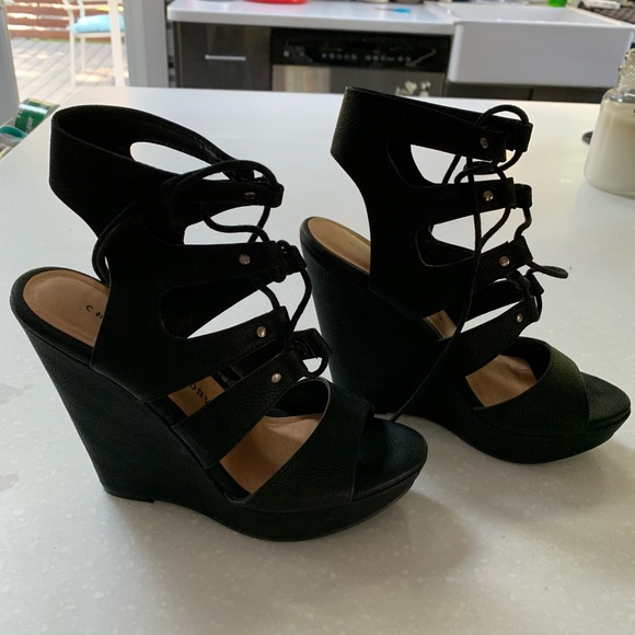 Gladiator sandal platforms. Worn once.